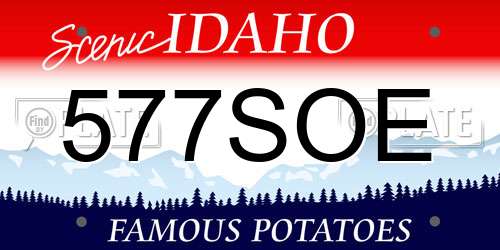 577SOE Idaho License Plate
