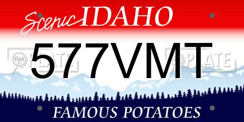 577VMT Idaho License Plate