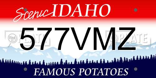 577VMZ Idaho License Plate