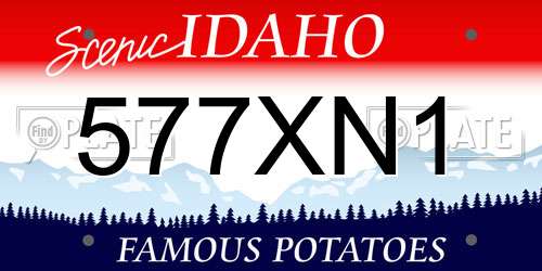 577XN1 Idaho License Plate