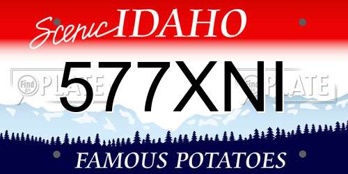 577XNI Idaho License Plate