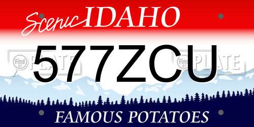 577ZCU Idaho License Plate