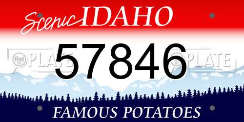 57846 Idaho License Plate