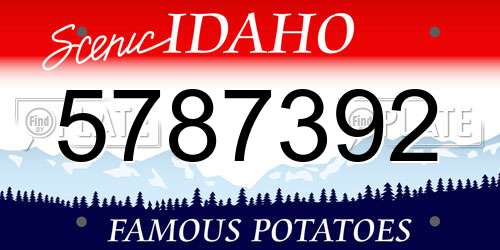 5787392 Idaho License Plate
