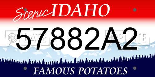 57882A2 Idaho License Plate