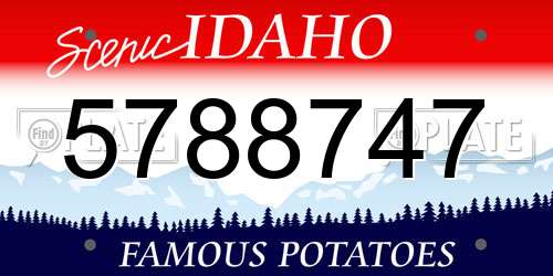 5788747 Idaho License Plate
