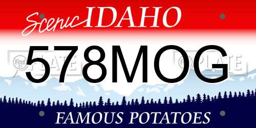578MOG Idaho License Plate