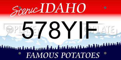 578YIF Idaho License Plate