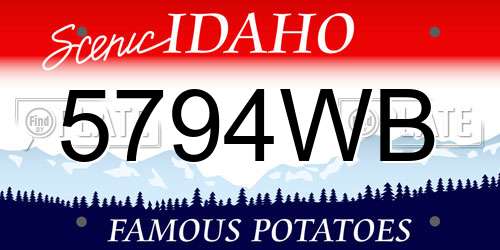 5794WB Idaho License Plate