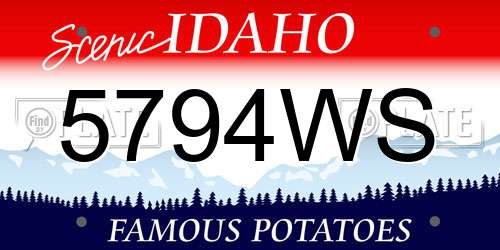 5794WS Idaho License Plate