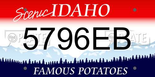 5796EB Idaho License Plate