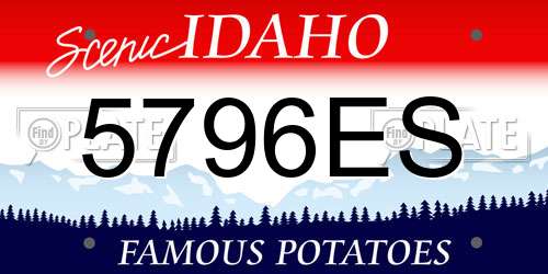 5796ES Idaho License Plate
