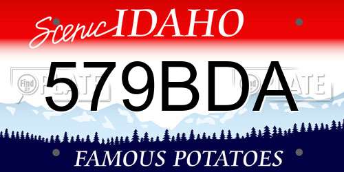 579BDA Idaho License Plate