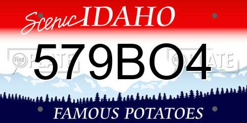 579BO4 Idaho License Plate