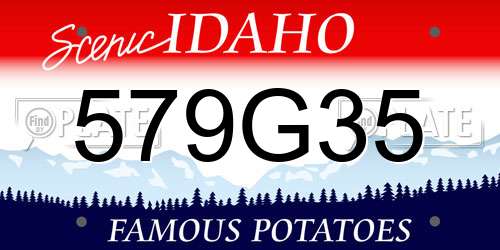 579G35 Idaho License Plate