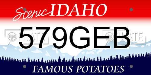 579GEB Idaho License Plate