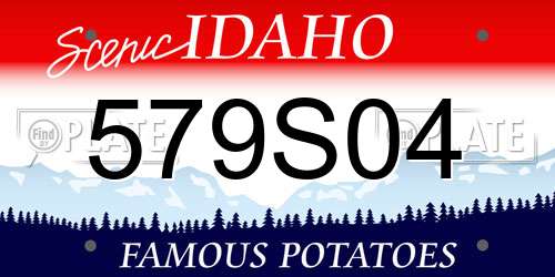 579S04 Idaho License Plate