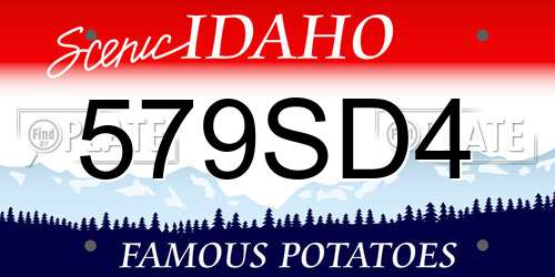 579SD4 Idaho License Plate