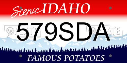 579SDA Idaho License Plate