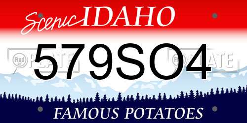 579SO4 Idaho License Plate