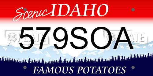 579SOA Idaho License Plate