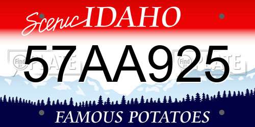 57AA925 Idaho License Plate