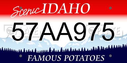 57AA975 Idaho License Plate