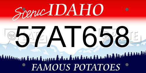 57AT658 Idaho License Plate