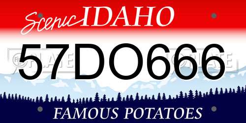 57DO666 Idaho License Plate
