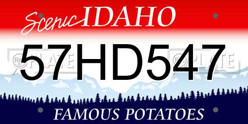 57HD547 Idaho License Plate