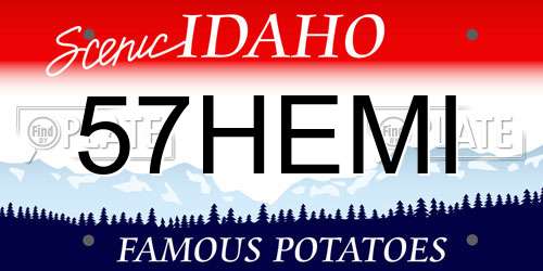 57HEMI Idaho License Plate