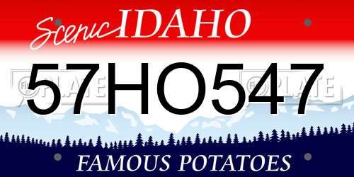 57HO547 Idaho License Plate