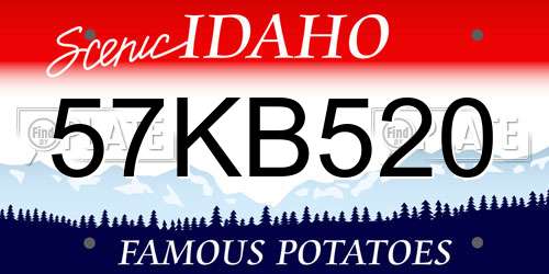 57KB520 Idaho License Plate