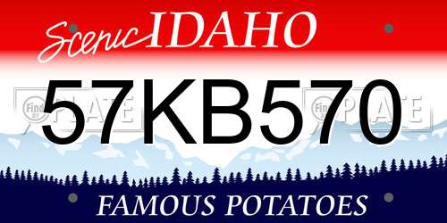 57KB570 Idaho License Plate