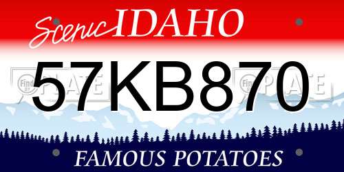 57KB870 Idaho License Plate