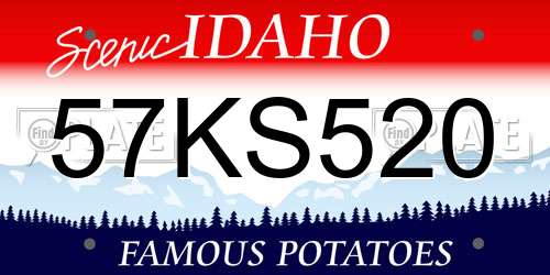 57KS520 Idaho License Plate