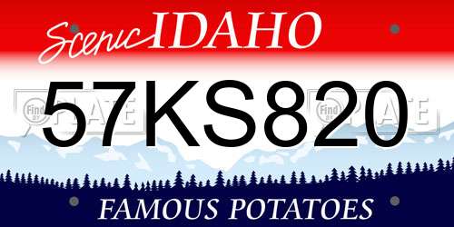 57KS820 Idaho License Plate