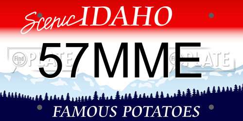 57MME Idaho License Plate