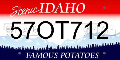 57OT712 Idaho License Plate