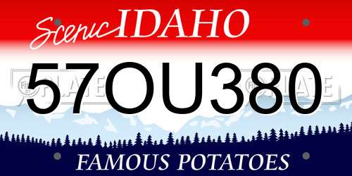 57OU380 Idaho License Plate