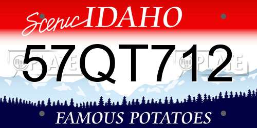 57QT712 Idaho License Plate
