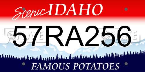 57RA256 Idaho License Plate