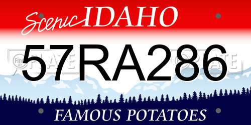 57RA286 Idaho License Plate