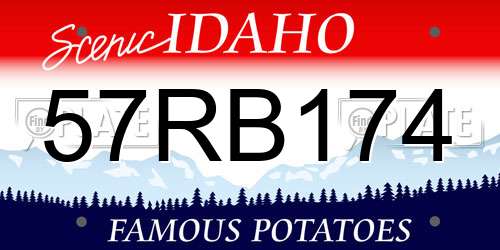 57RB174 Idaho License Plate