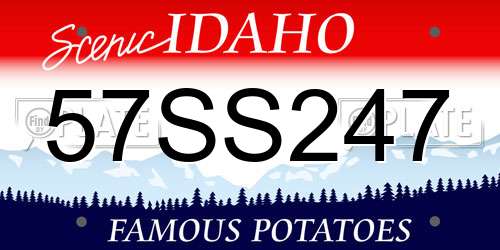 57SS247 Idaho License Plate