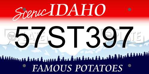 57ST397 Idaho License Plate