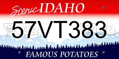 57VT383 Idaho License Plate