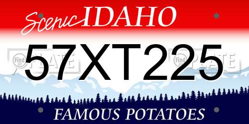 57XT225 Idaho License Plate