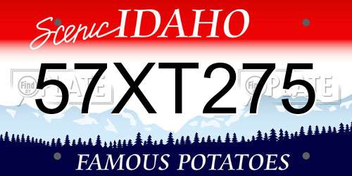 57XT275 Idaho License Plate