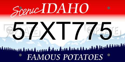 57XT775 Idaho License Plate